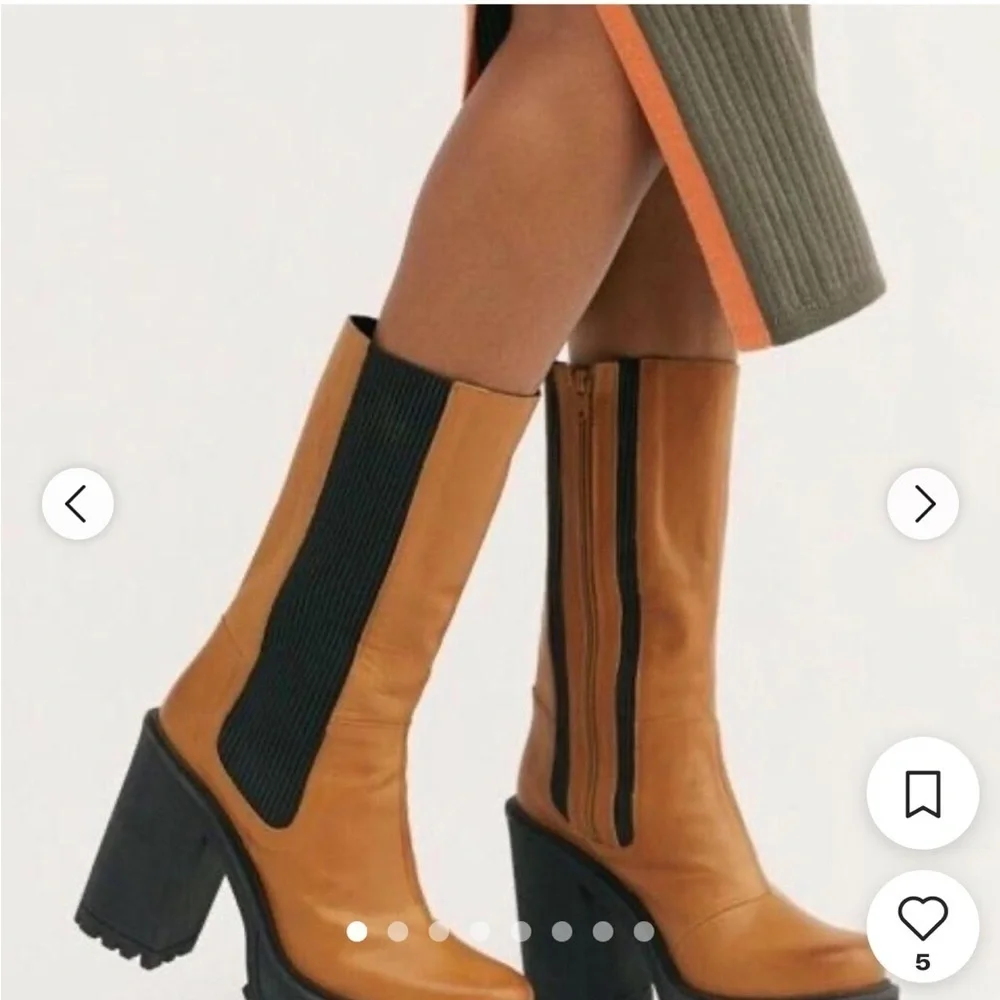 Free People Tristan Chelsea Boot Platform Lug chunky size 39